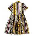 Load image into Gallery viewer, Children's Oscar de la Renta Mustard / Black Flora Short Sleeve Dress
