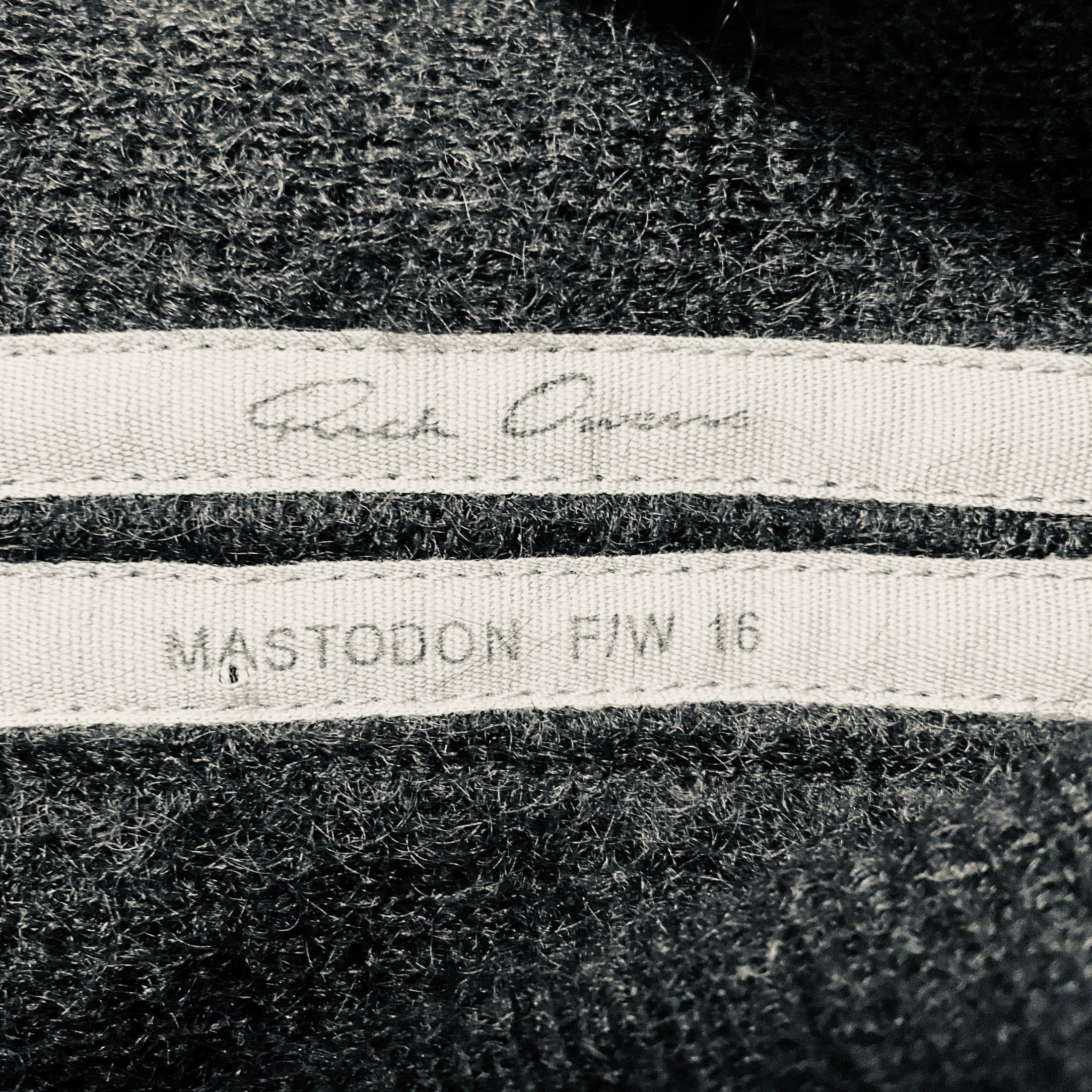 Rick Owens Black / Pearl Mastodon Collection Mohair and Wool Knit Dress