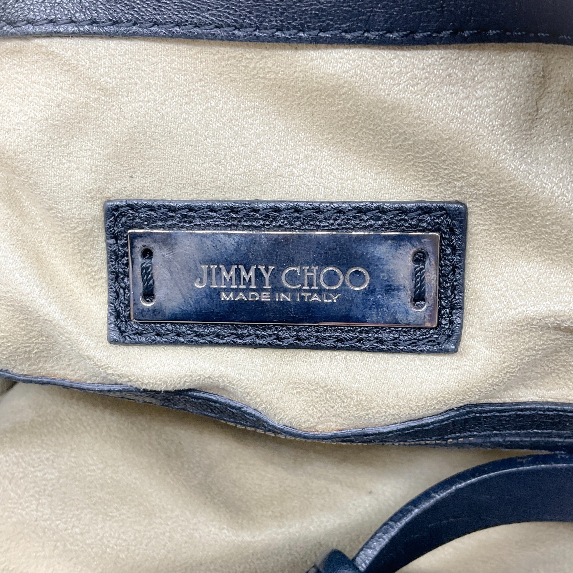 Jimmy Choo Black Leather Blake Boho Biker Bag