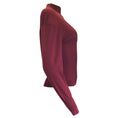 Load image into Gallery viewer, Celine Burgundy Long Sleeved Ribbed Knit Wool Sweater
