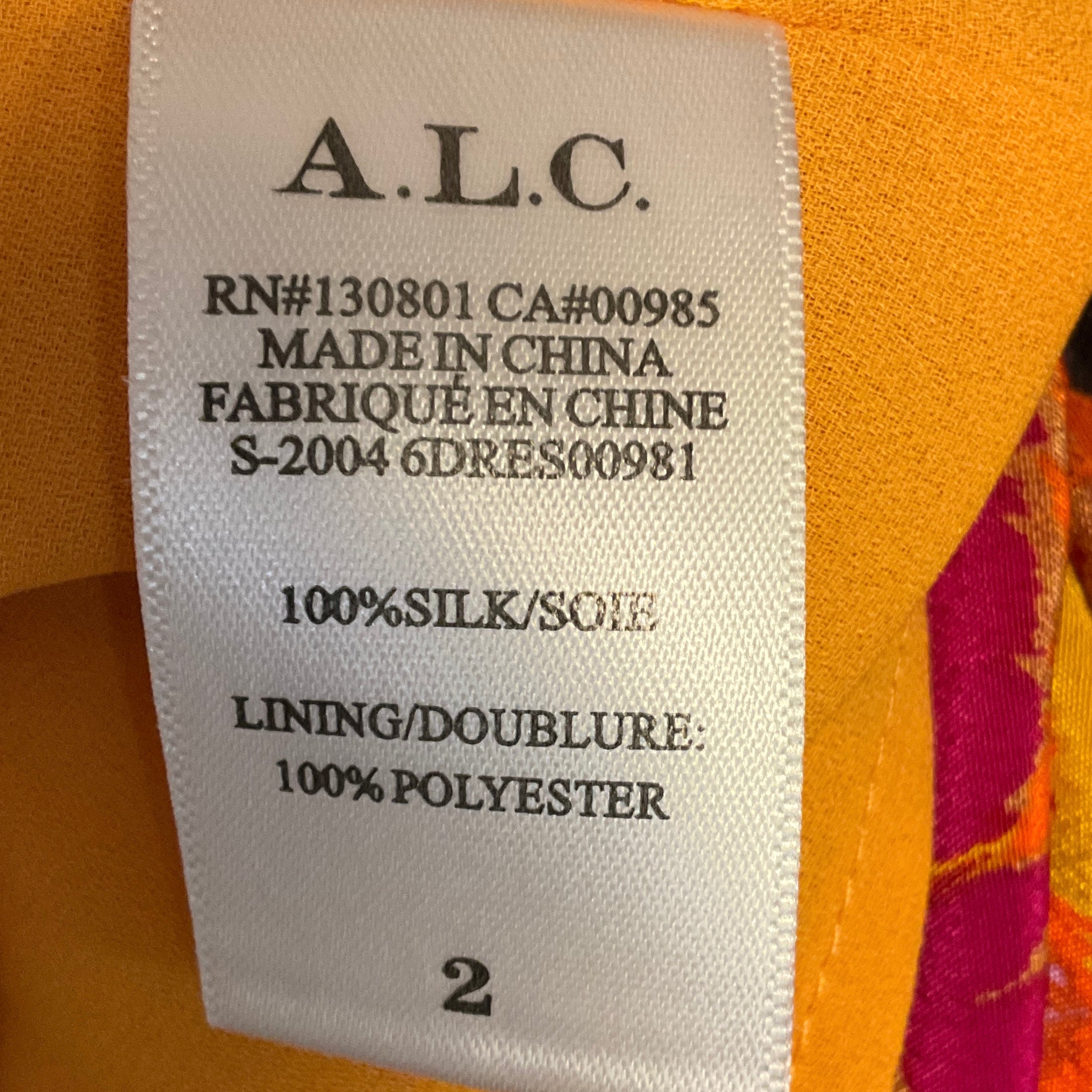 A.L.C. Yellow Multi Rae Floral Print Maxi Dress