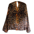 Load image into Gallery viewer, Dries Van Noten Black / Orange Leopard Printed Velvet Top
