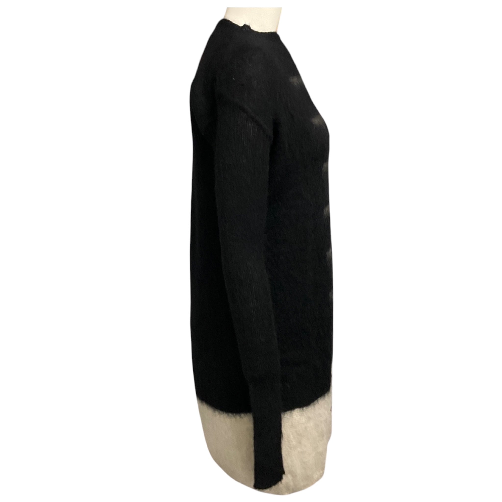 Rick Owens Black / Pearl Mastodon Collection Mohair and Wool Knit Dress