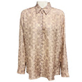 Load image into Gallery viewer, Dries Van Noten Blush Pink / Mauve Printed Button Front Silk Blouse
