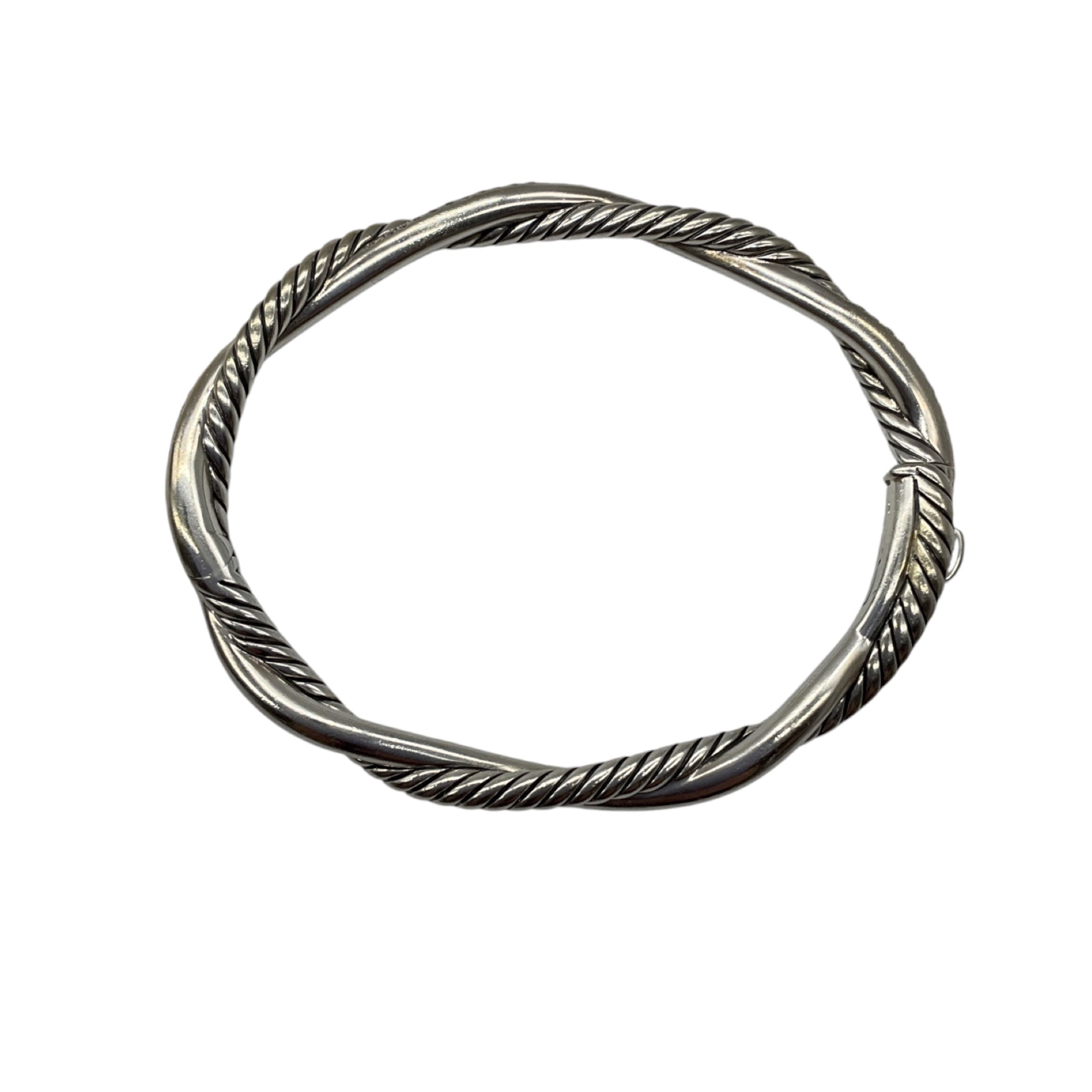 David Yurman Petite Infinity Bracelet in Sterling Silver with Pave Diamonds, 4.4mm
