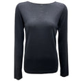 Load image into Gallery viewer, Brunello Cucinelli Navy Boatneck Cashmere Silk Lightweight Sweater
