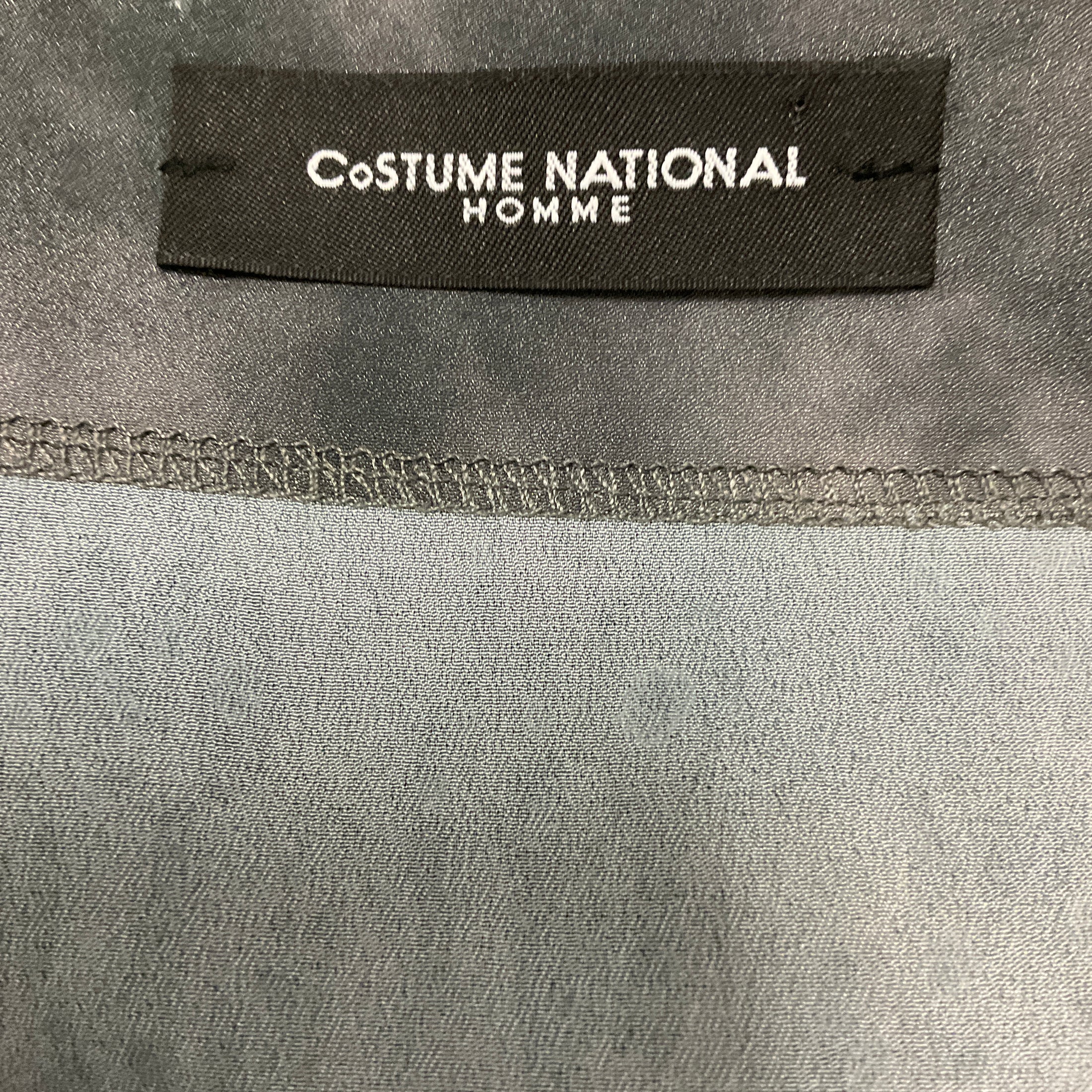 Costume National Homme Men's Grey Tie Dye Crew Long Zip Up Robe