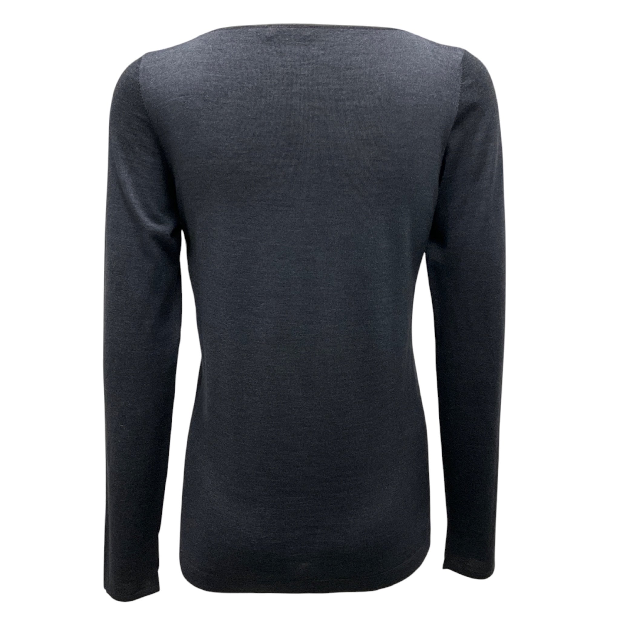 Brunello Cucinelli Navy Boatneck Cashmere Silk Lightweight Sweater