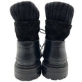 Load image into Gallery viewer, Chanel Black Leather / Suede Quilted Lace Up Booties
