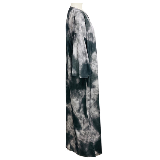 Costume National Homme Men's Grey Tie Dye Crew Long Zip Up Robe