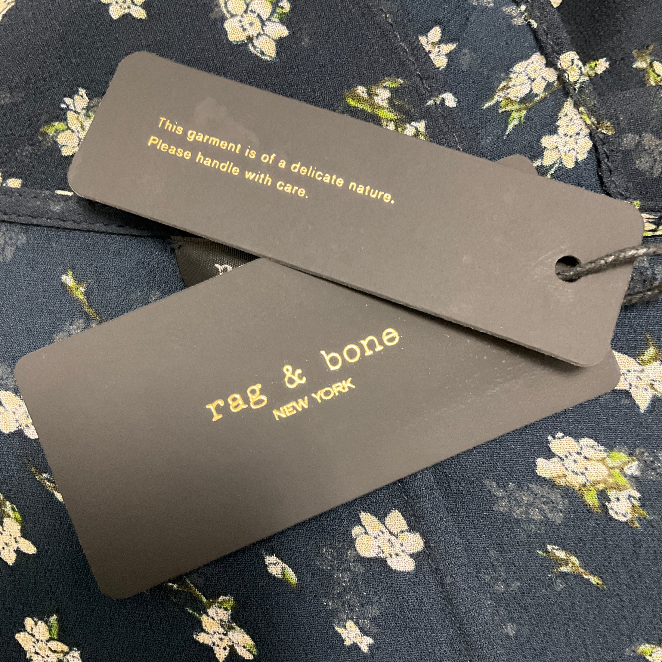 Rag & Bone Navy Blue Floral Tamar Maxi Dress