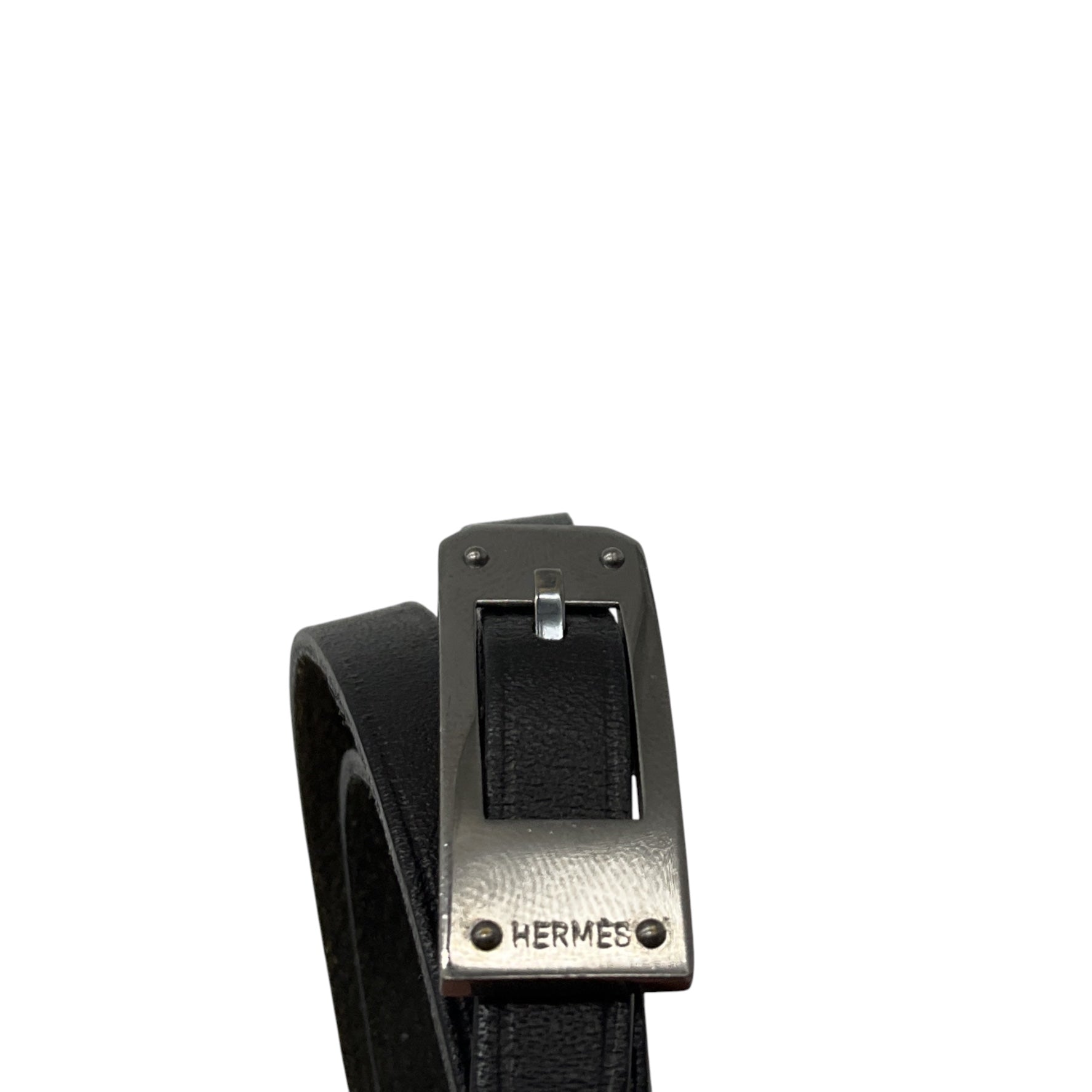 Hermes Black 2004 Leather Kelly Ardion Bracelet / Choker Necklace