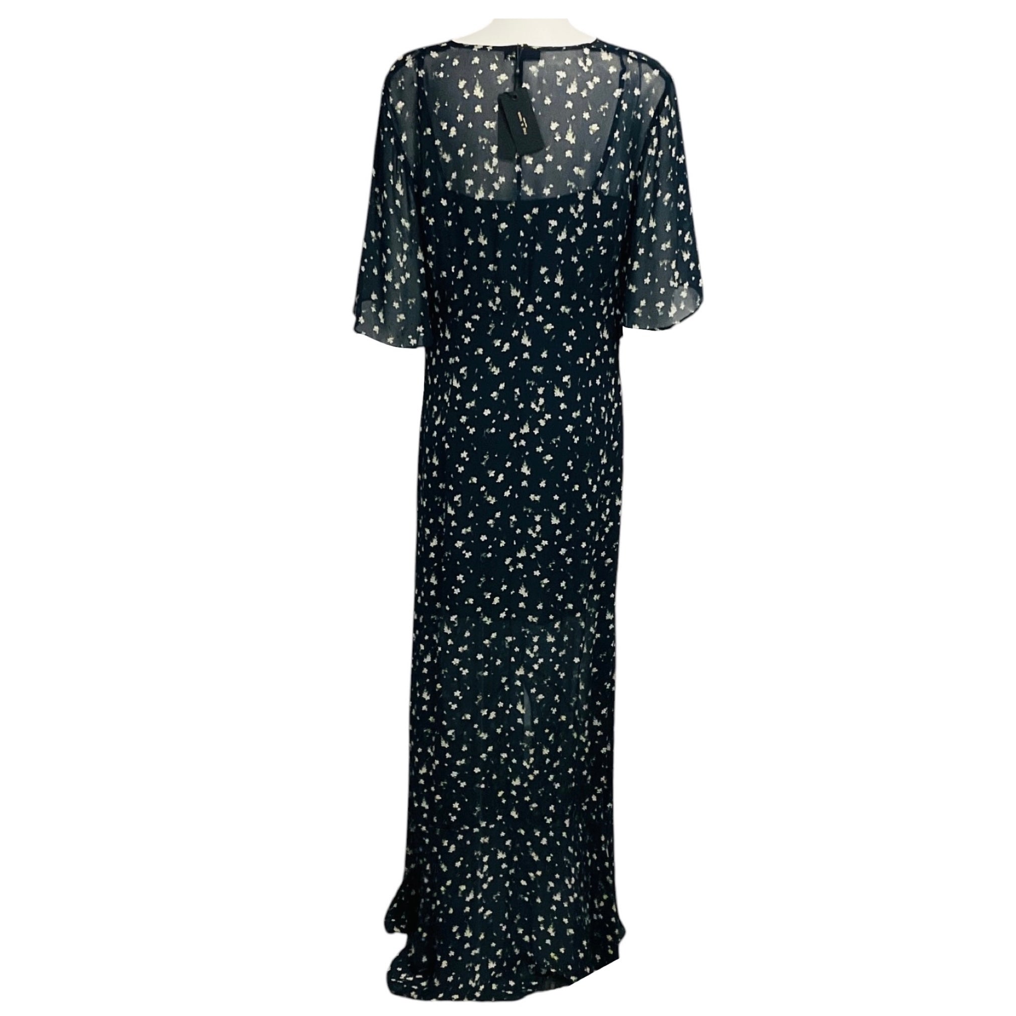 Rag & Bone Navy Blue Floral Tamar Maxi Dress