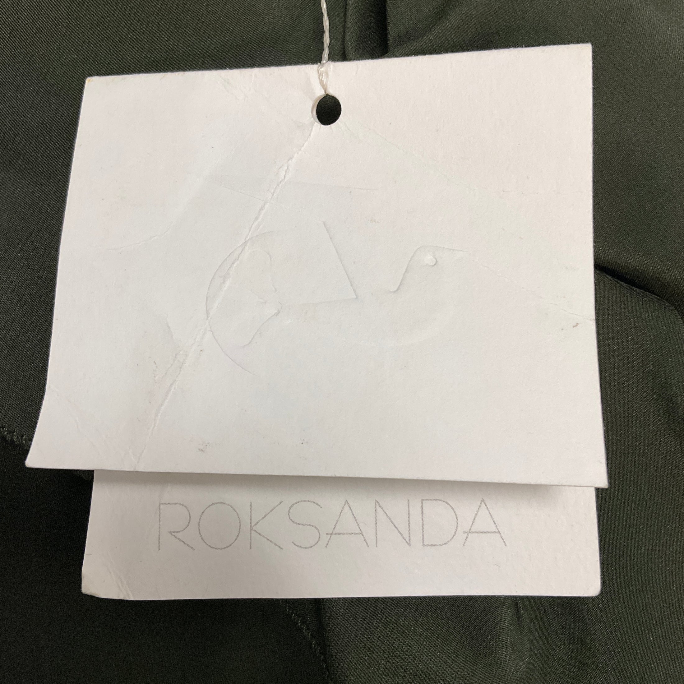 Roksanda Ilincic Green Silk Midi Cocktail Dress
