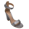 Load image into Gallery viewer, Gianvito Rossi Silver Metallic Ankle Strap Sandals
