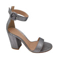 Load image into Gallery viewer, Gianvito Rossi Silver Metallic Ankle Strap Sandals
