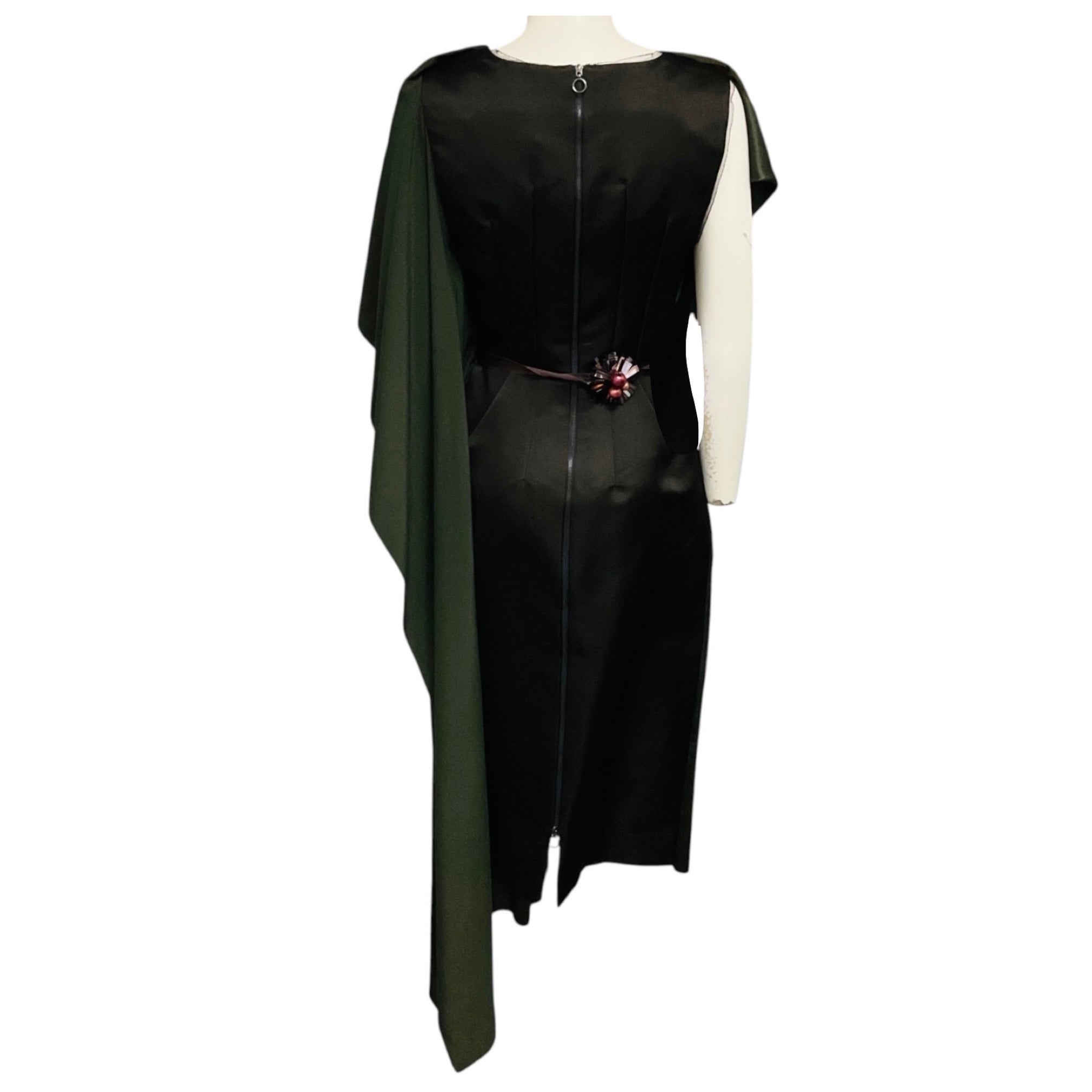 Roksanda Ilincic Green Silk Midi Cocktail Dress