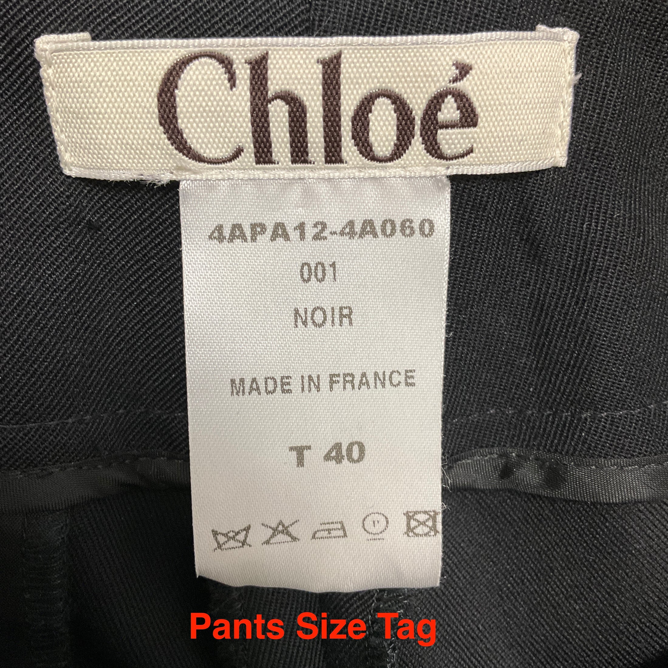 Chloe Black Noir Wool Blazer and Pants Suit Set