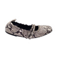 Load image into Gallery viewer, Dorothee Schumacher Grey / Silver Studded Python Skin Leather Ballet Flats
