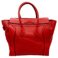 Load image into Gallery viewer, Celine Red Leather Luggage Shopper Bag
