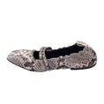 Load image into Gallery viewer, Dorothee Schumacher Grey / Silver Studded Python Skin Leather Ballet Flats
