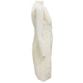 Load image into Gallery viewer, Akris White Sleeveless Floral Daisy Applique Cocktail Dress
