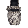 Load image into Gallery viewer, Dorothee Schumacher Grey / Silver Studded Python Skin Leather Ballet Flats
