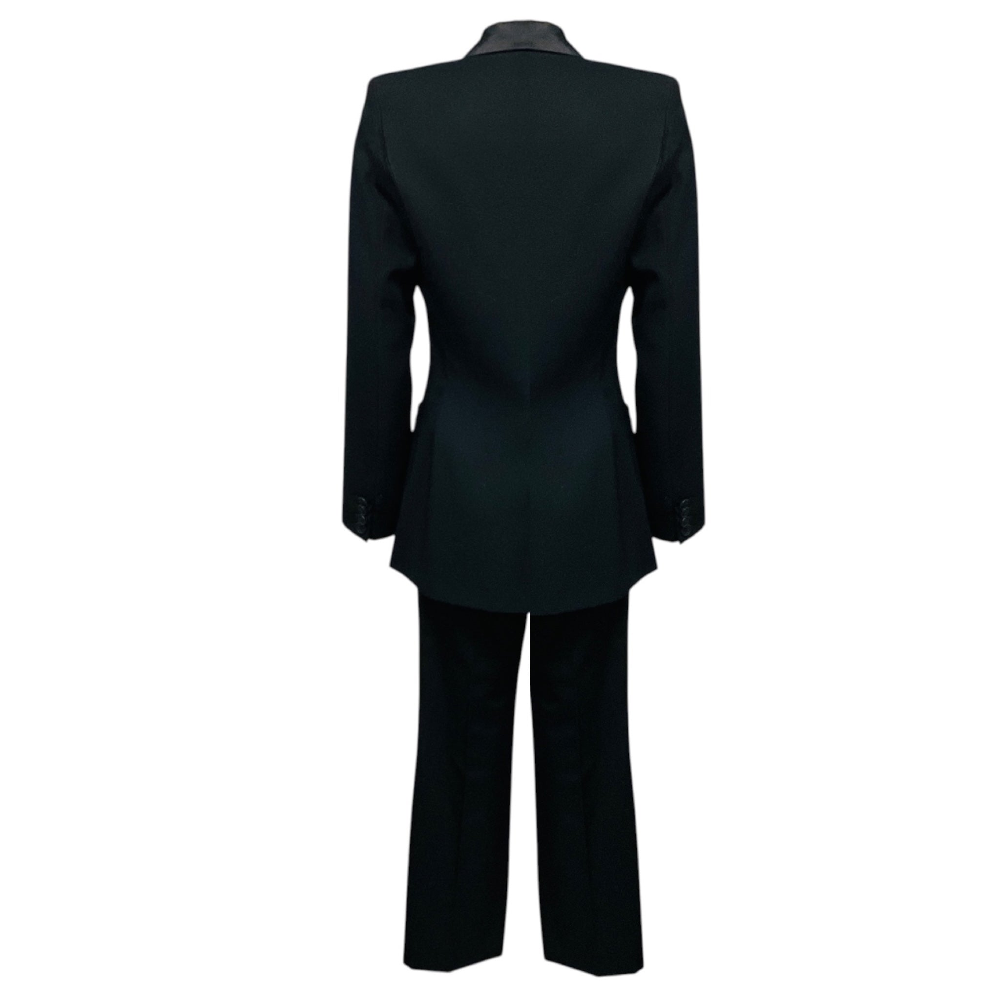 Chloe Black Noir Wool Blazer and Pants Suit Set