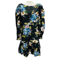 Load image into Gallery viewer, Erdem Black Rydal Carnation Bouquet Floral Mini Dress
