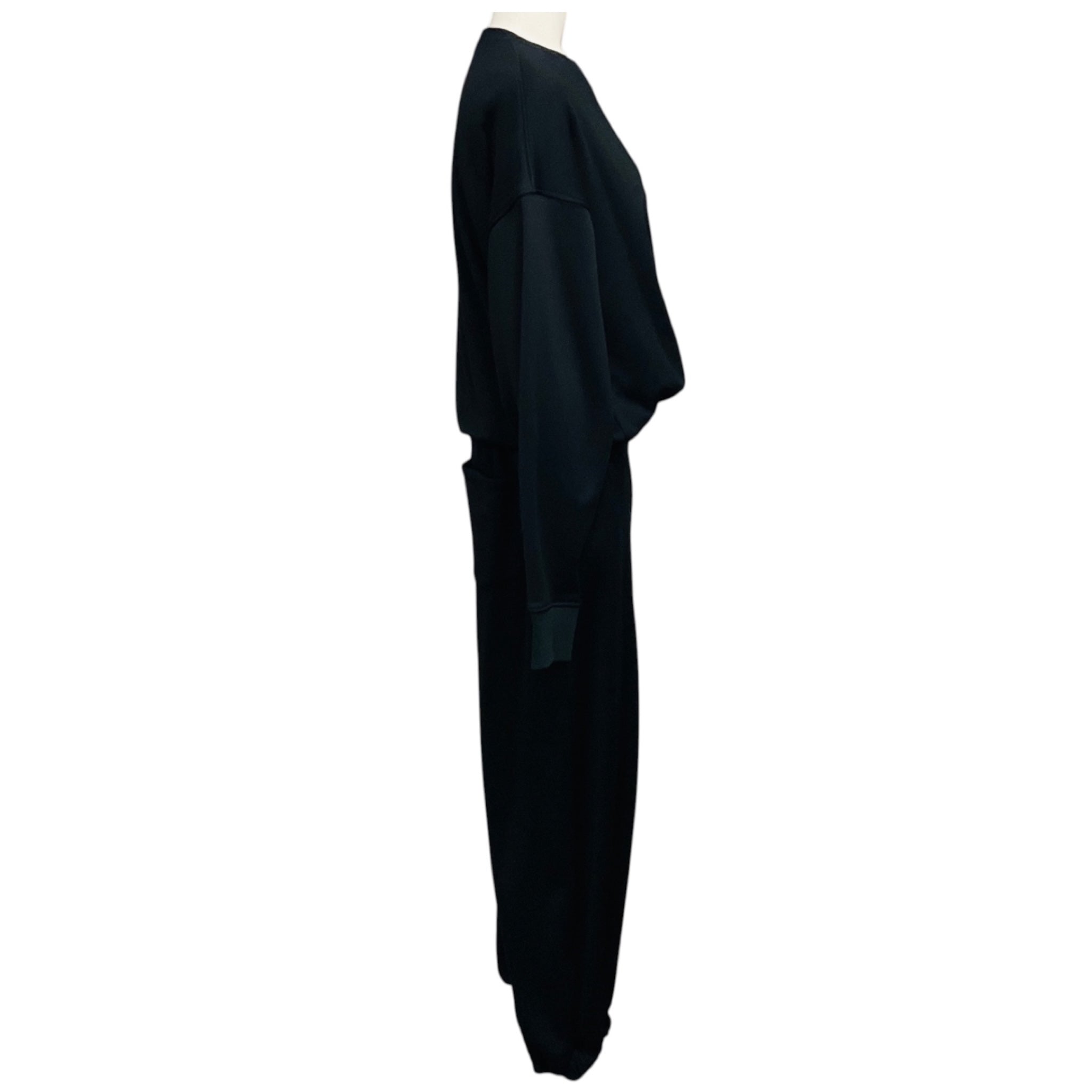 The Attico Black Logo Embossed Crewneck Fleece Sweatshirt and Carter Lounge Pants