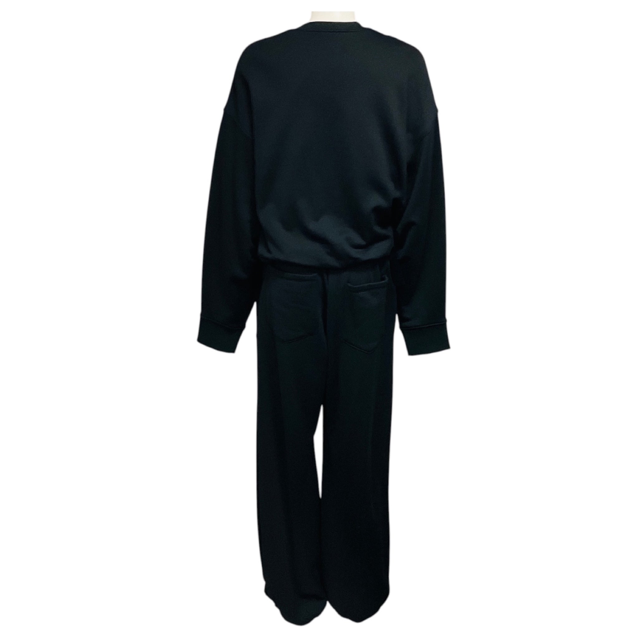 The Attico Black Logo Embossed Crewneck Fleece Sweatshirt and Carter Lounge Pants