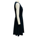 Load image into Gallery viewer, Akris Punto Marine Blue Sleeveless Flared Midi Dress with Leather Belt

