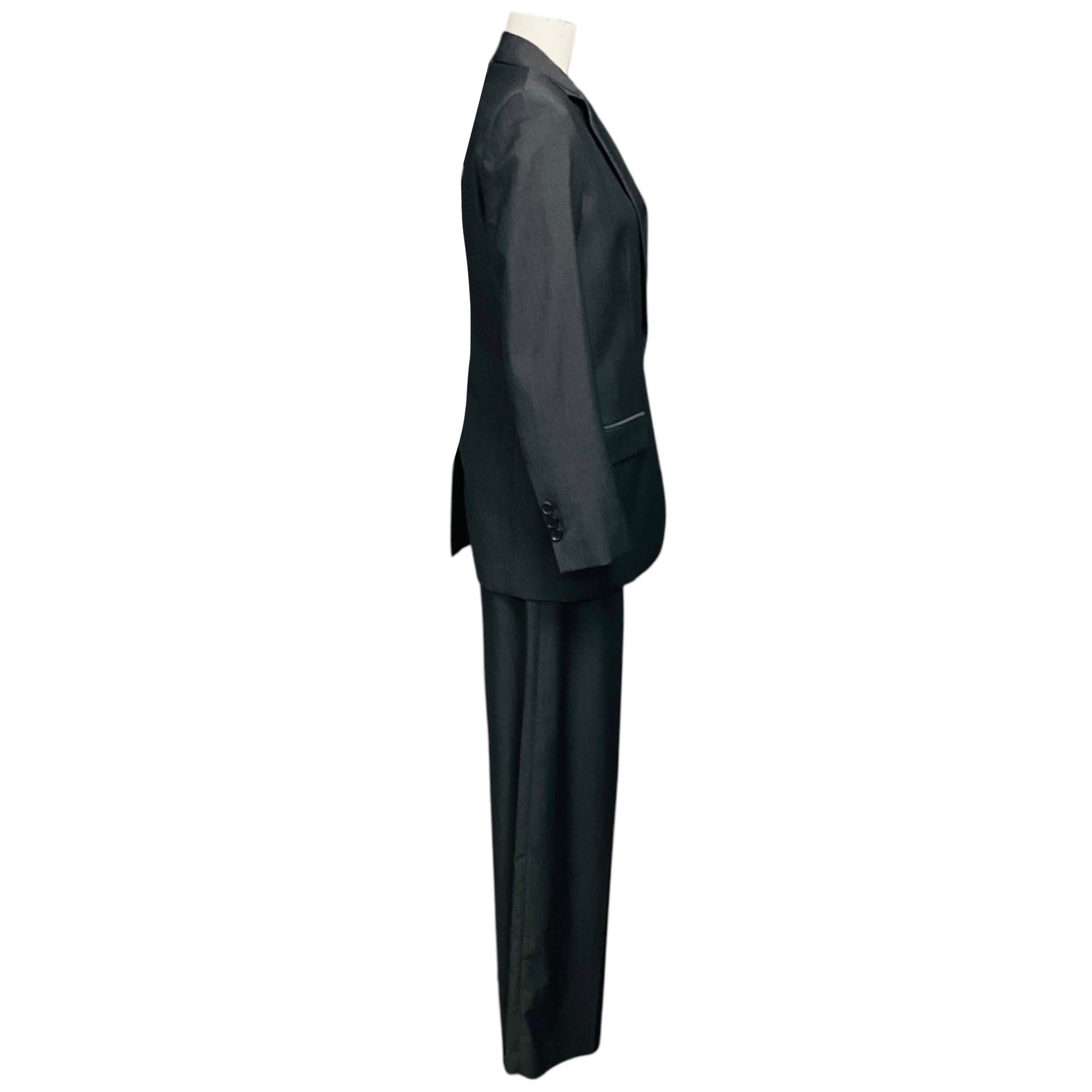 Barbara Bui Medium Grey Wool Suit Jacket and Trousers Suit Set