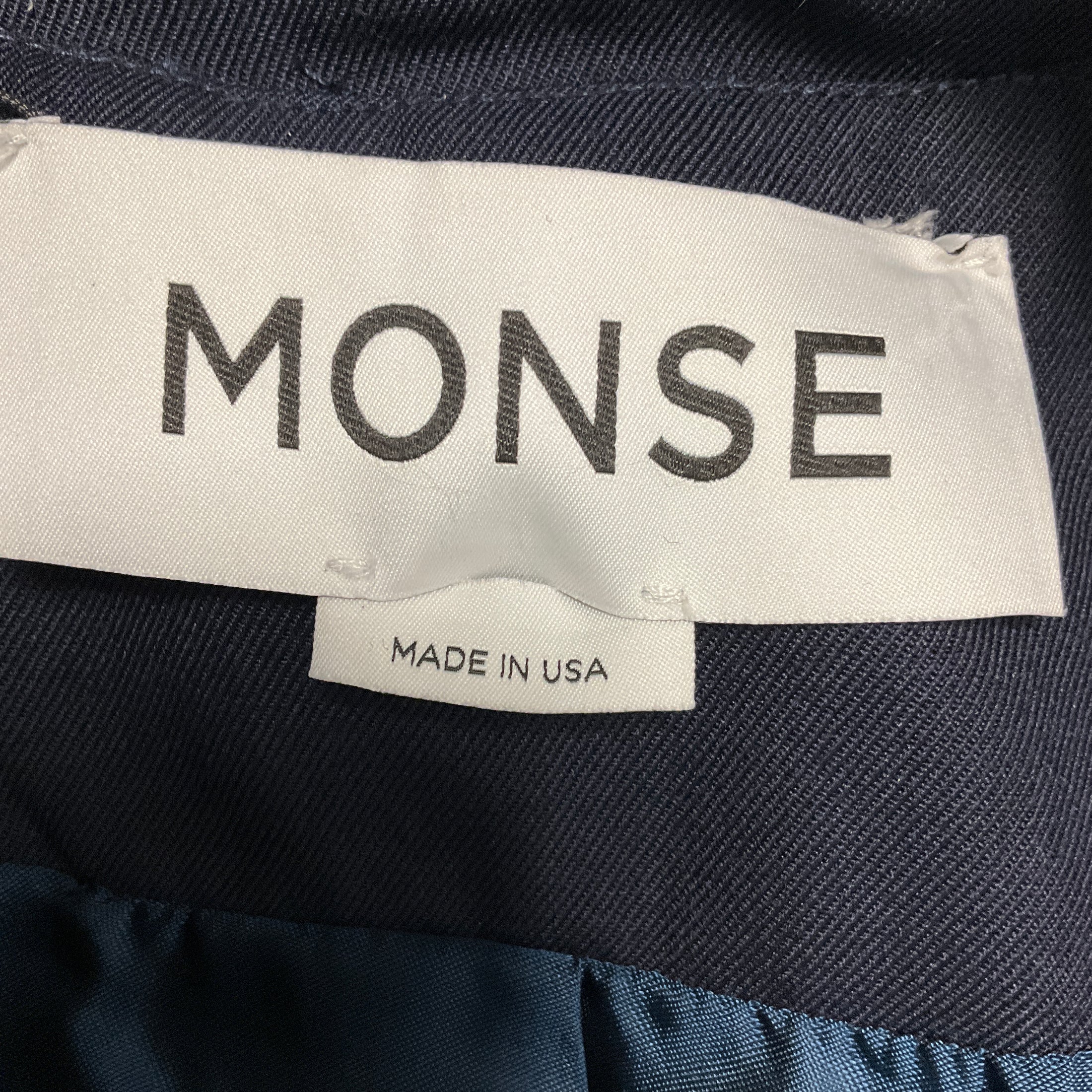 Monse Midnight Criss Cross Vest and Deconstructed Tailored Tuxedo Trousers Suit Set
