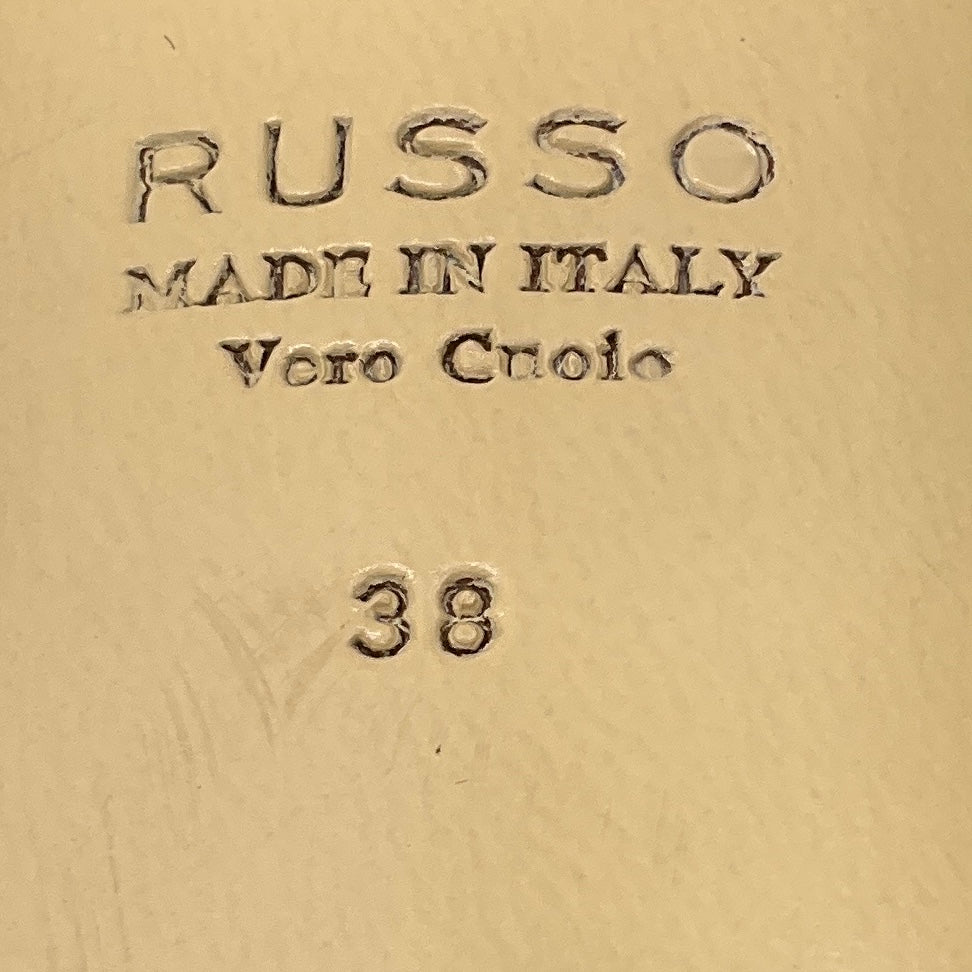 Francesco Russo Black Patent Leather and Lucite Pumps