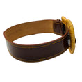 Load image into Gallery viewer, Fendi Brown Genuine Patent Leather Wide Cinch Corset Waist Belt with Chunky Wicker Buckle
