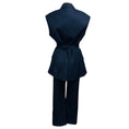 Load image into Gallery viewer, Monse Midnight Criss Cross Vest and Deconstructed Tailored Tuxedo Trousers Suit Set

