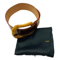 Load image into Gallery viewer, Fendi Brown Genuine Patent Leather Wide Cinch Corset Waist Belt with Chunky Wicker Buckle
