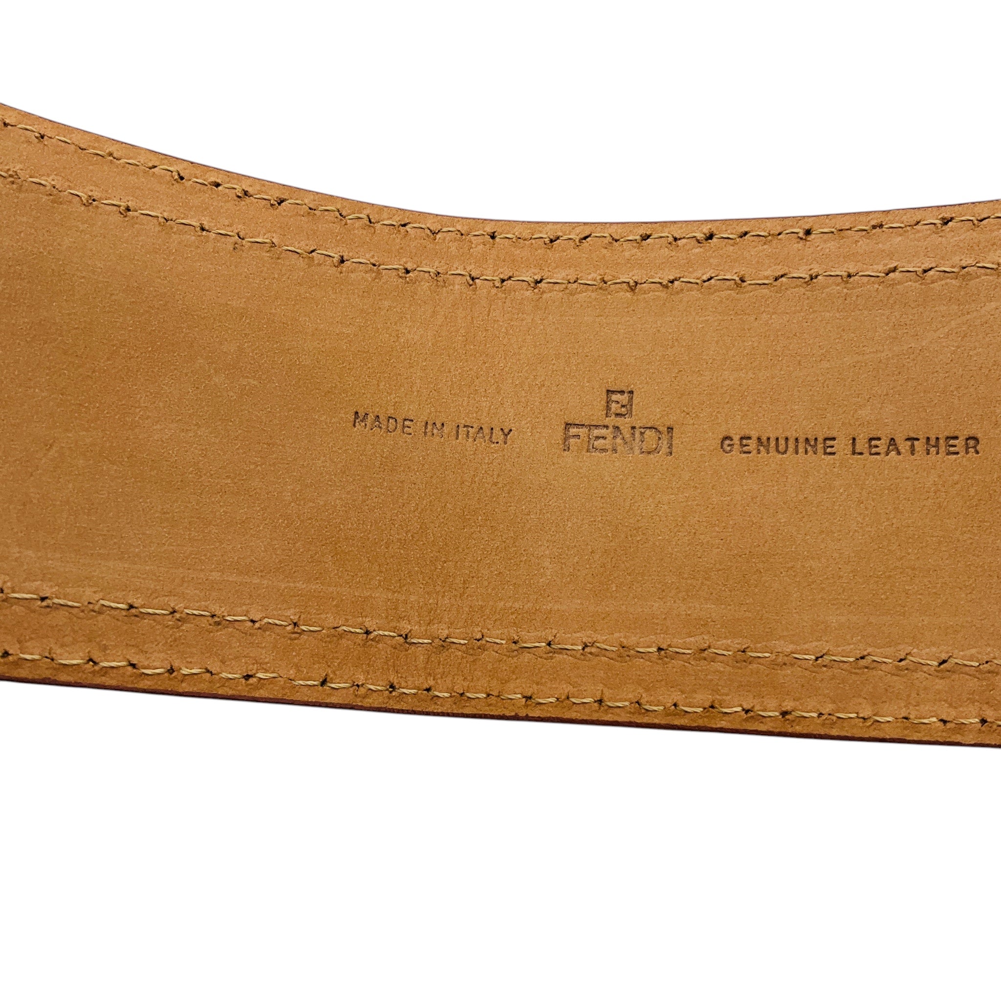 Fendi Brown Genuine Patent Leather Wide Cinch Corset Waist Belt with Chunky Wicker Buckle