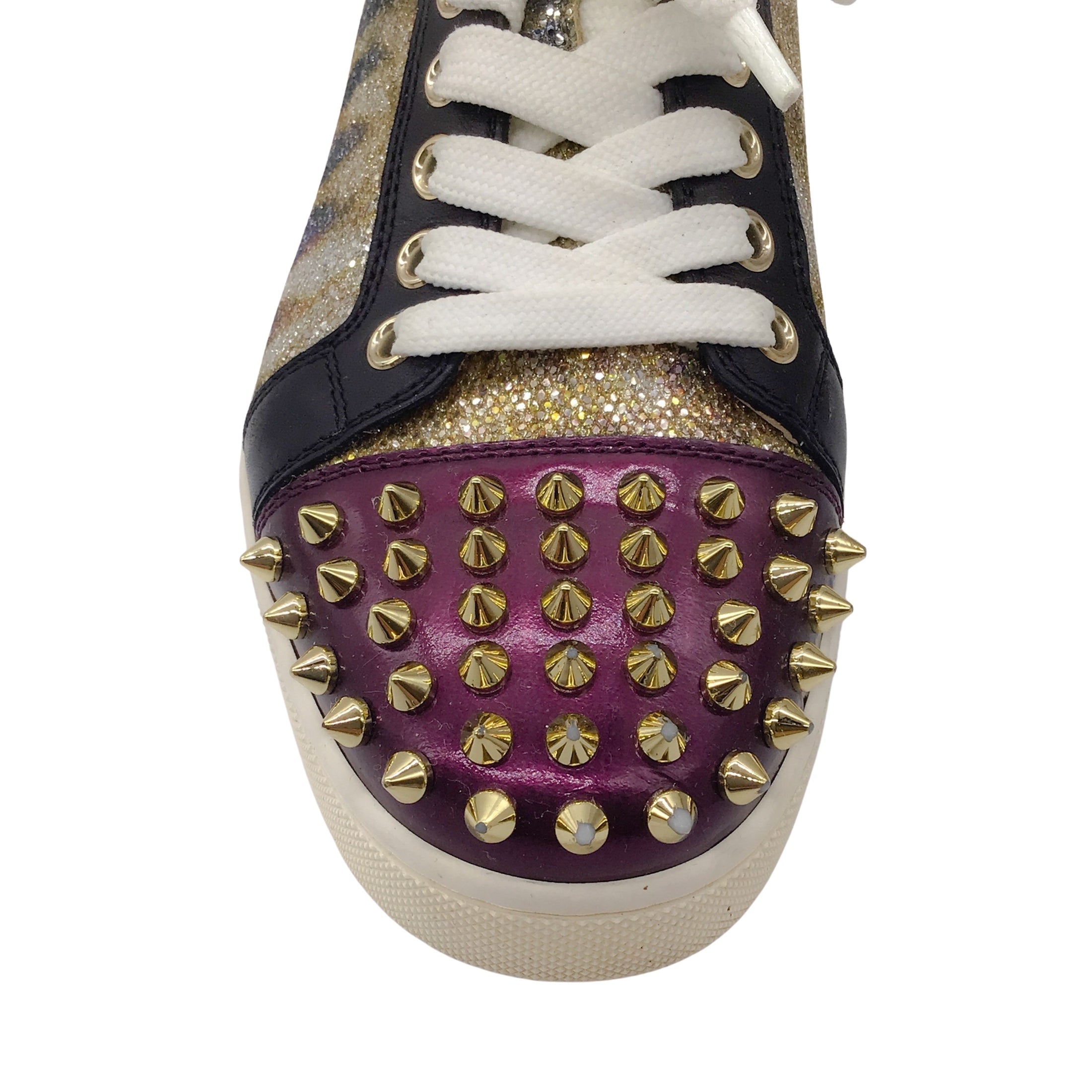 Christian Louboutin Purple / Gold Multi Louis Junior Sneakers