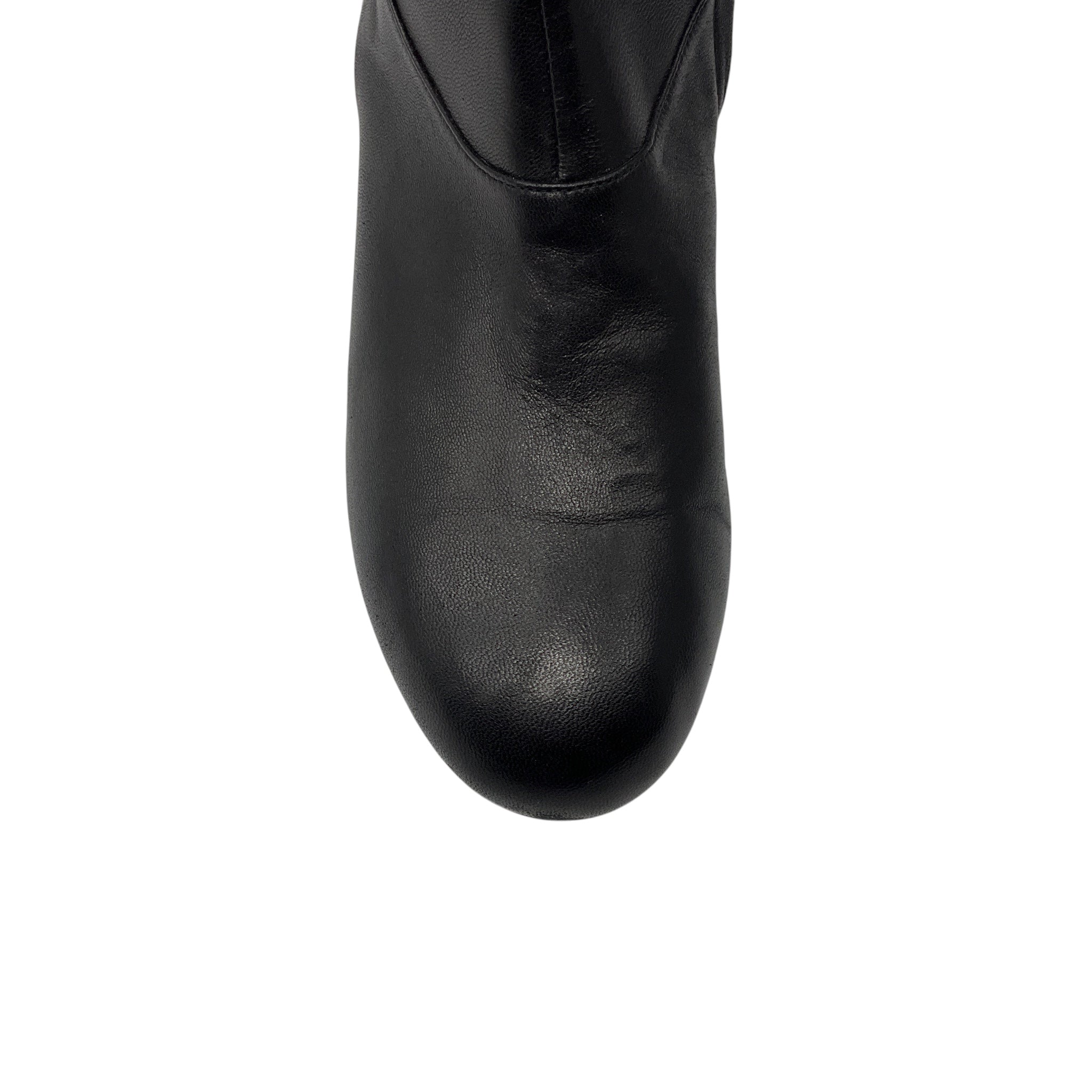 Sarah Flint Black Tall Leather Flat Boots