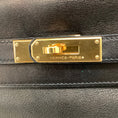 Load image into Gallery viewer, Hermes 2008 Black Leather Kelly Sellier 35 Handbag
