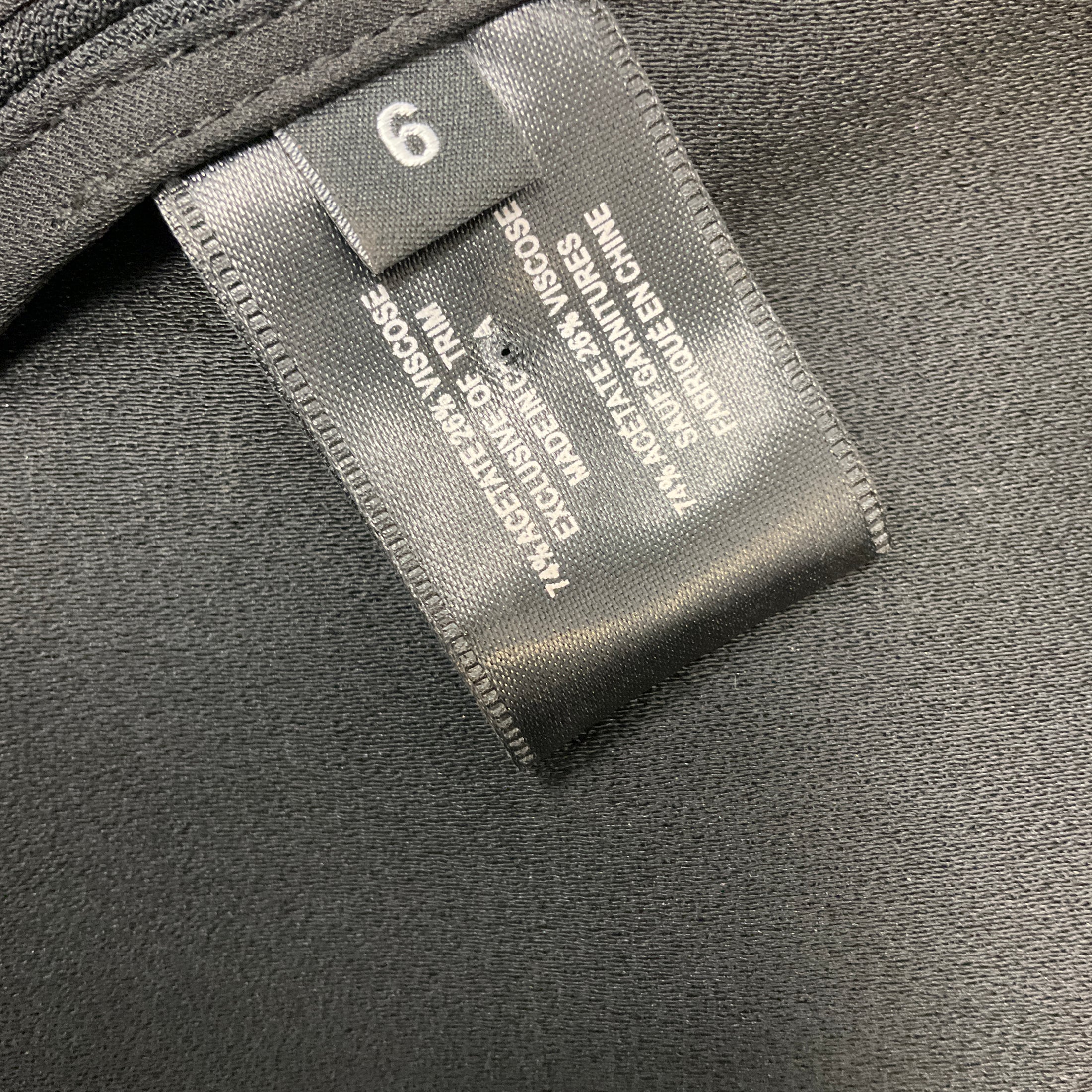 Proenza Schouler Black / Silver Hook Detail Long Sleeved Crepe Dress