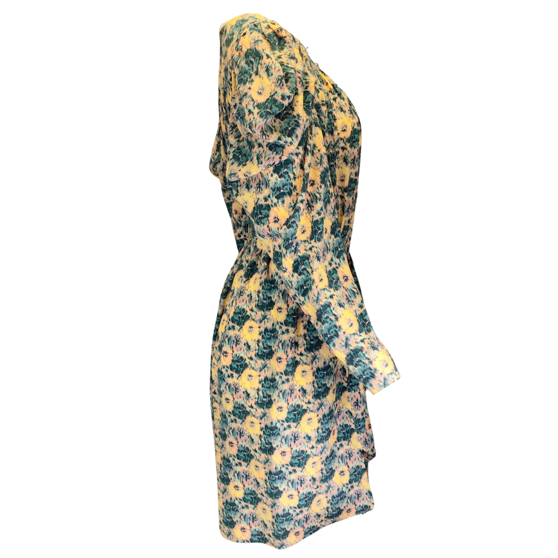 Ulla Johnson Elaine Multicolored Begonia Print Silk Mini Dress