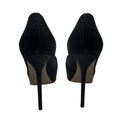 Load image into Gallery viewer, Sergio Rossi Black Embossed Leather Peep Toe Platform Pumps
