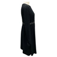 Load image into Gallery viewer, Proenza Schouler Black / Silver Hook Detail Long Sleeved Crepe Dress
