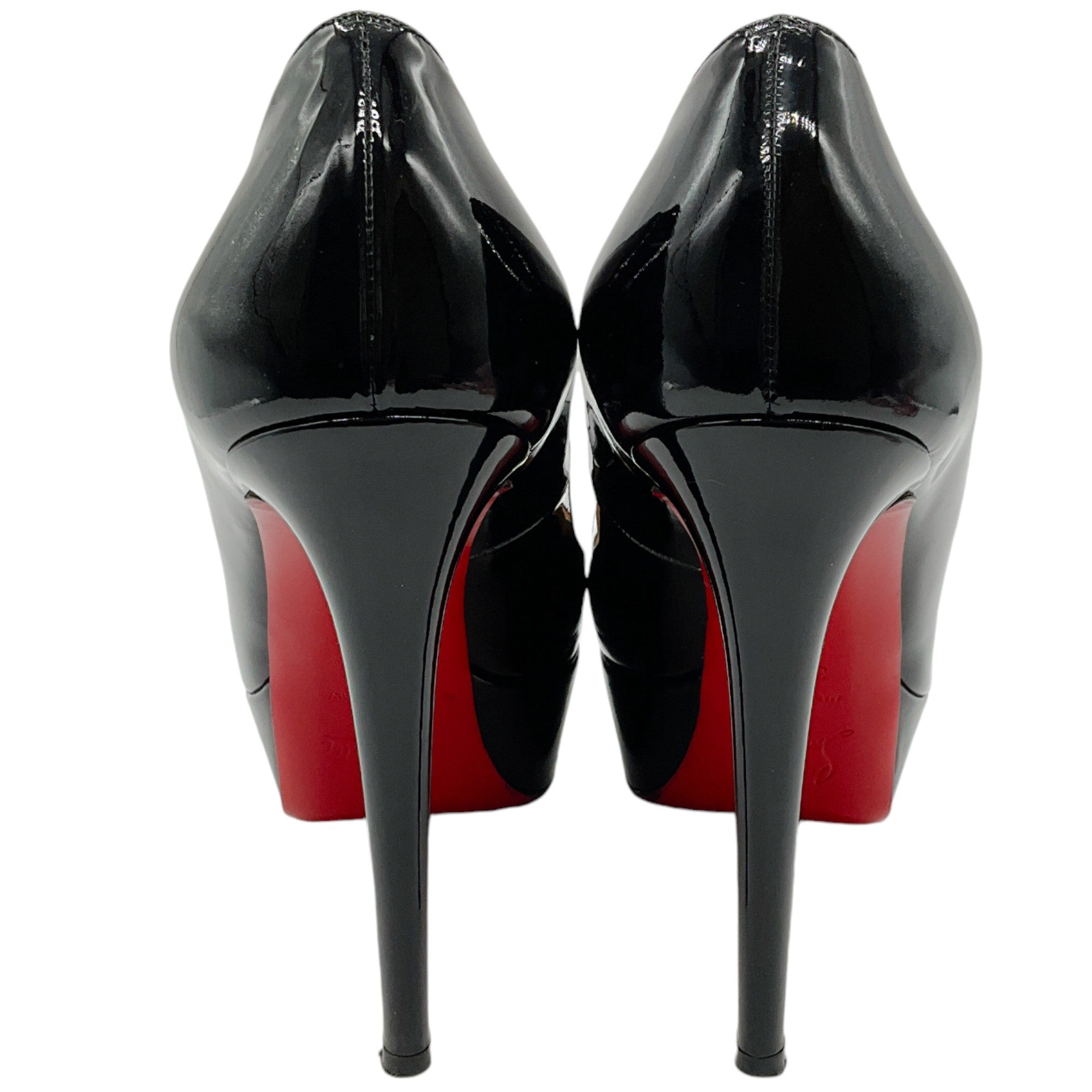 Christian Louboutin Black Patent Leather Platform Pumps