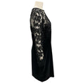 Load image into Gallery viewer, Oscar de la Renta Black Sequined Lace and Velvet Cocktail Dress
