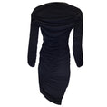 Load image into Gallery viewer, Fendi Black Ruched Long Sleeved V-Neck Jersey Stretch Midi Dress
