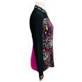 Load image into Gallery viewer, Versace Black / Pink Multi Floral Baroque Patchwork Print Silk Blouse with Medusa Button

